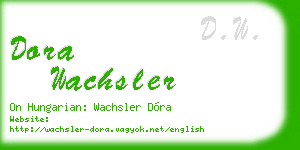 dora wachsler business card